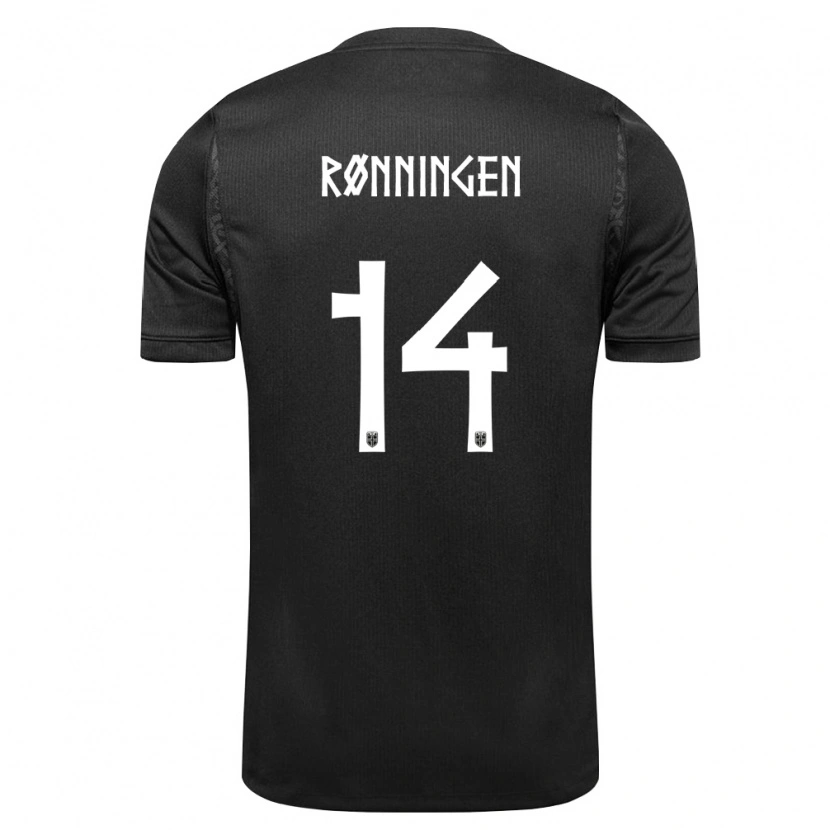 Danxenキッズノルウェージェイコブ・ロニンゲン#14黒アウェイシャツ26-28ジャージーユニフォーム