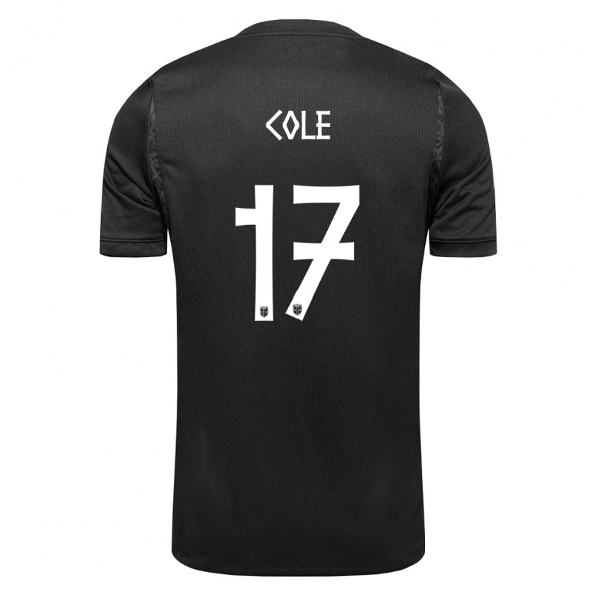 DanxenキッズノルウェーAlan Cole#17黒アウェイシャツ26-28ジャージーユニフォーム