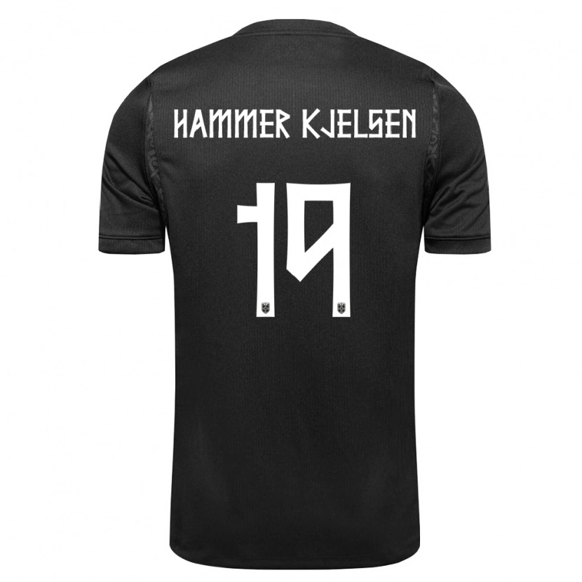 DanxenキッズノルウェーAleksander Hammer Kjelsen#19黒アウェイシャツ26-28ジャージーユニフォーム