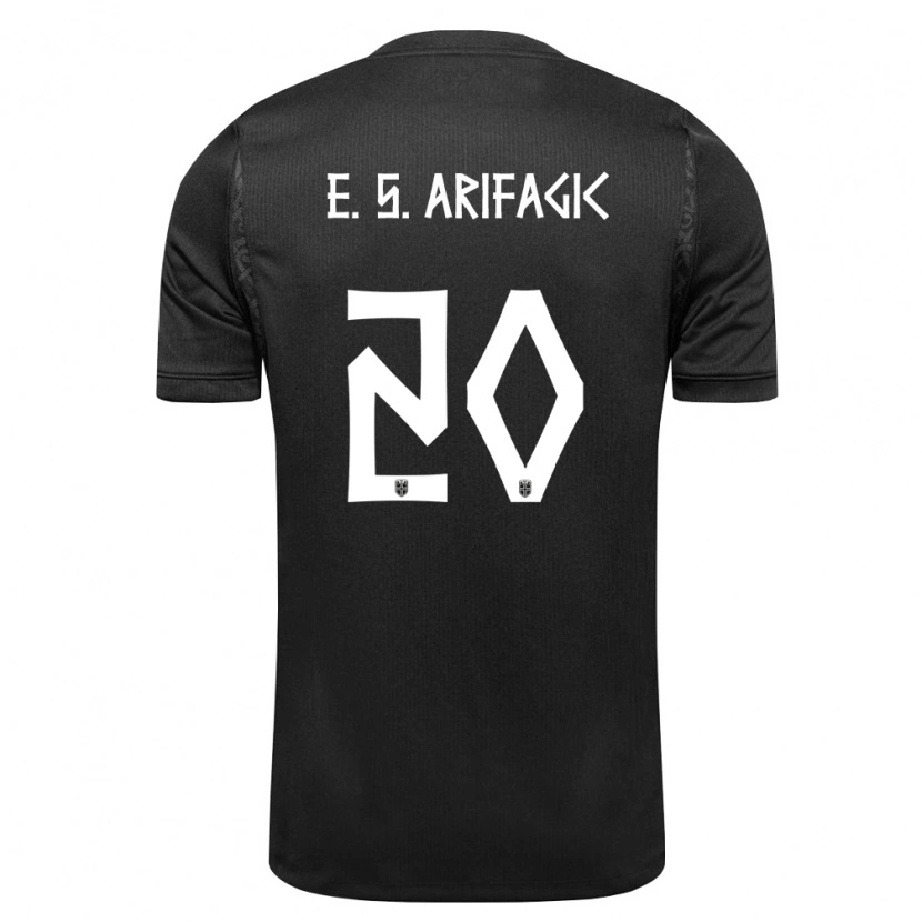 DanxenキッズノルウェーElias Samuelsen Arifagic#20黒アウェイシャツ26-28ジャージーユニフォーム