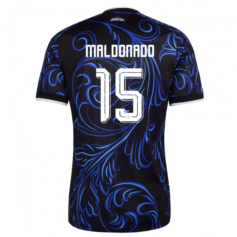 DanxenキッズアルゼンチンAndré Maldonado#15黒 白 空色アウェイシャツ26-28ジャージーユニフォーム