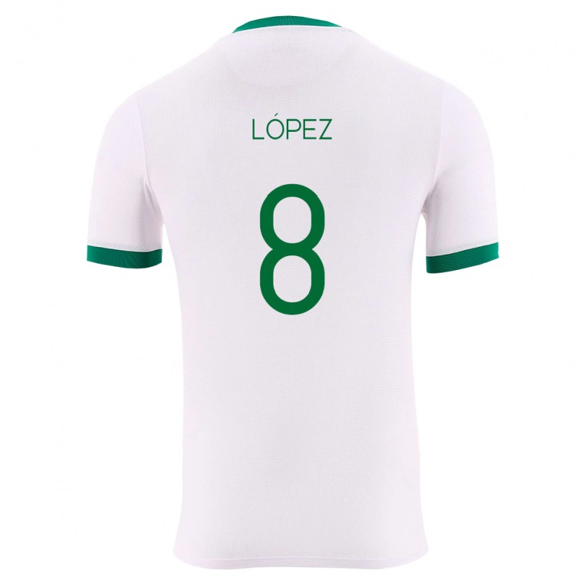 DanxenキッズボリビアÓscar López#8白 緑 赤アウェイシャツ26-28ジャージーユニフォーム