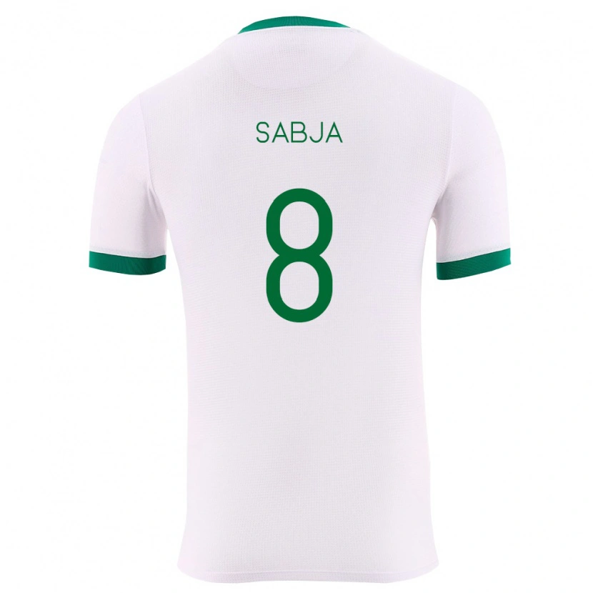 DanxenキッズボリビアLuis Sabja#8白 緑 赤アウェイシャツ26-28ジャージーユニフォーム