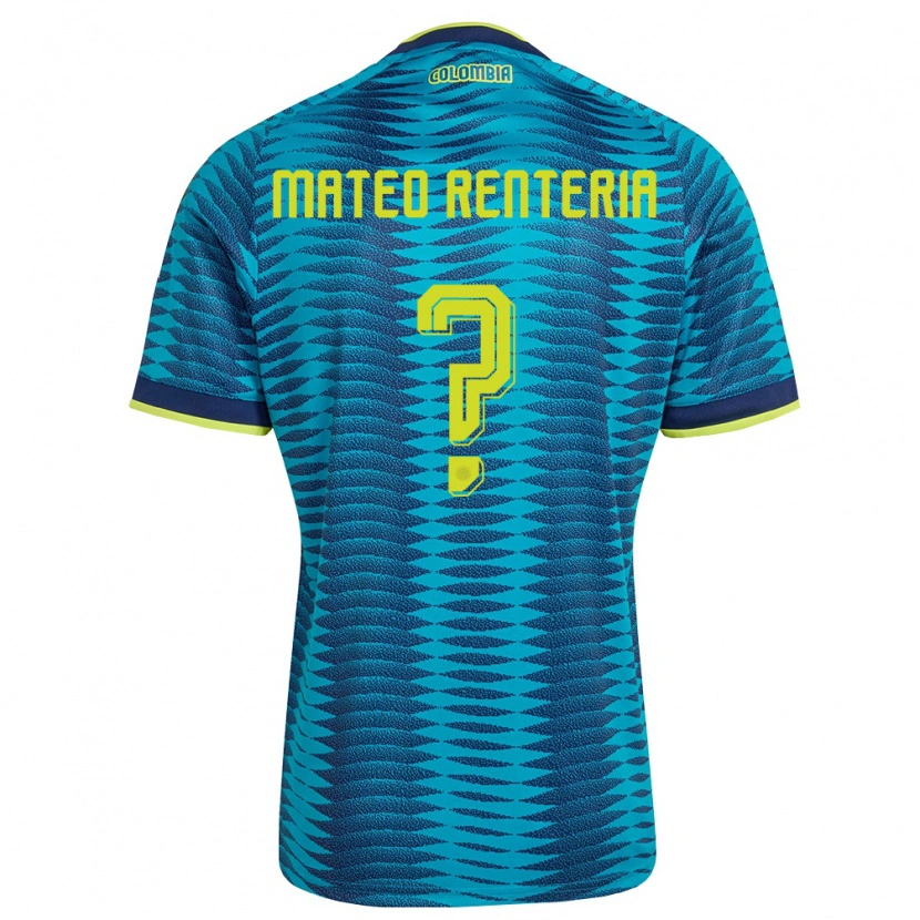 DanxenキッズコロンビアLuis Mateo Renteria#0青 紺 黄アウェイシャツ26-28ジャージーユニフォーム