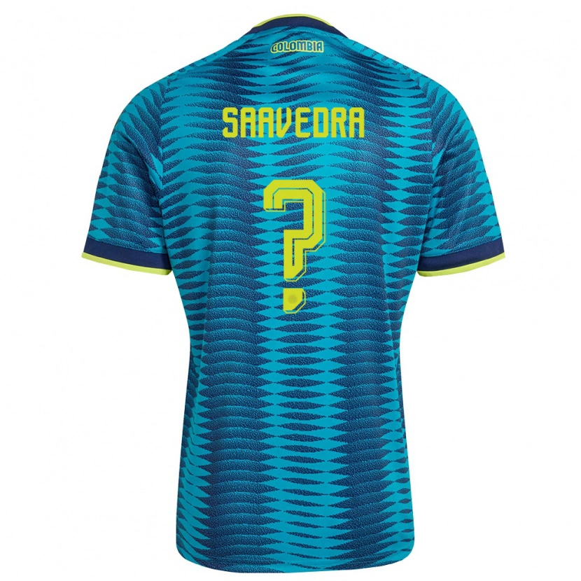 DanxenキッズコロンビアGilberto Saavedra#0青 紺 黄アウェイシャツ26-28ジャージーユニフォーム