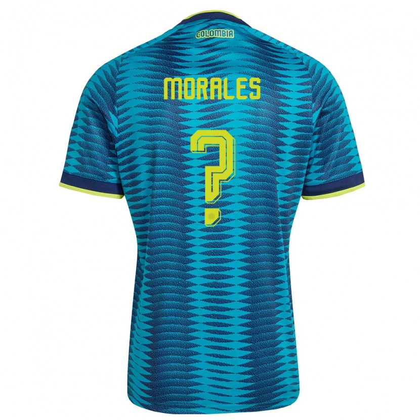 DanxenキッズコロンビアMaría Morales#0青 紺 黄アウェイシャツ26-28ジャージーユニフォーム