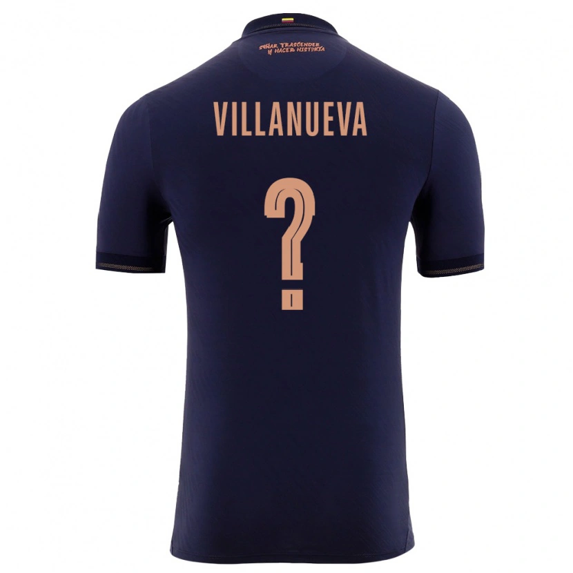 DanxenキッズエクアドルMateo Villanueva#0紺 金アウェイシャツ26-28ジャージーユニフォーム