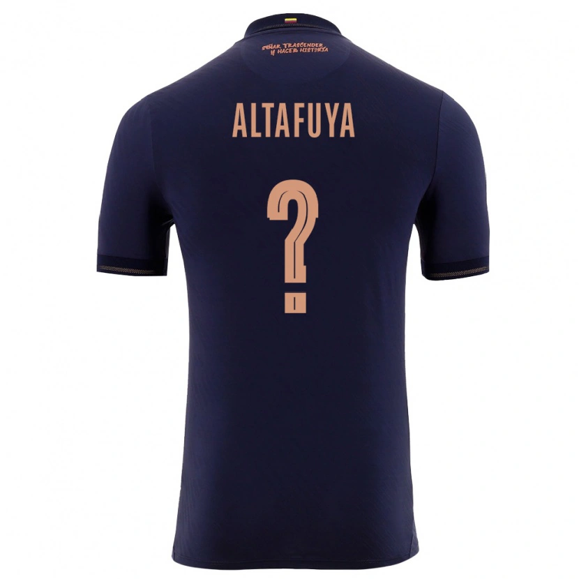 DanxenキッズエクアドルGeremi Altafuya#0紺 金アウェイシャツ26-28ジャージーユニフォーム