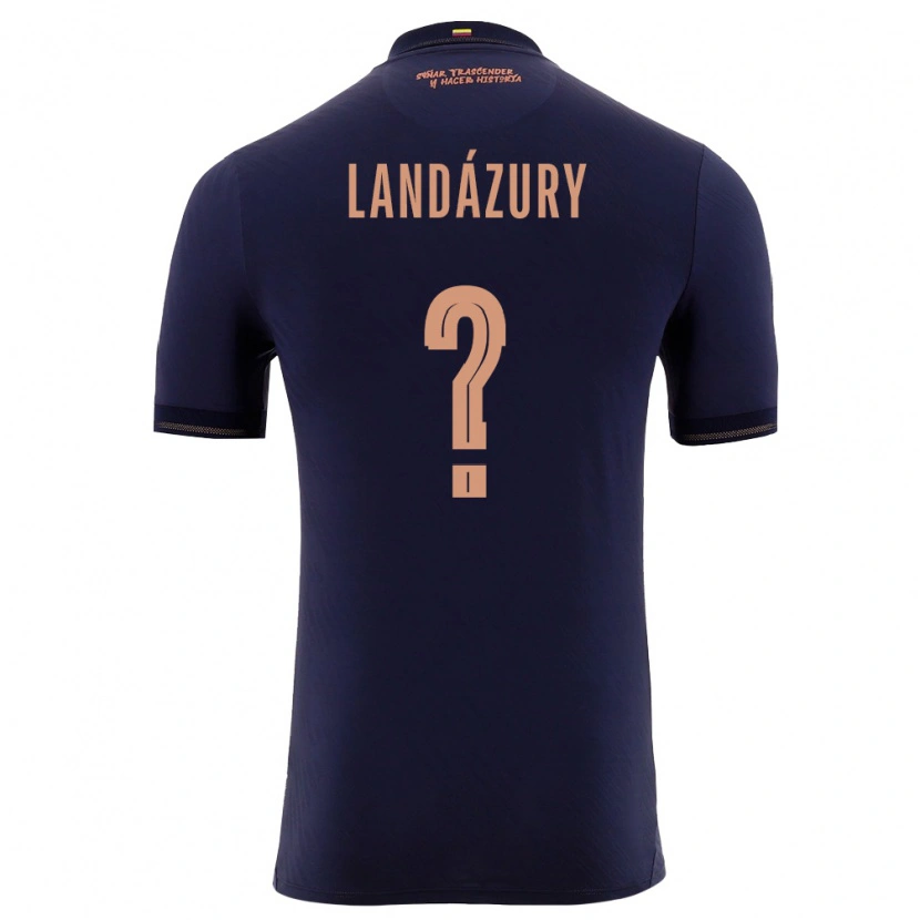 DanxenキッズエクアドルJackson Landázury#0紺 金アウェイシャツ26-28ジャージーユニフォーム