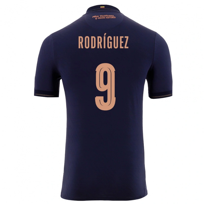 Danxenキッズエクアドルイングリッド・ロドリゲス#9紺 金アウェイシャツ26-28ジャージーユニフォーム