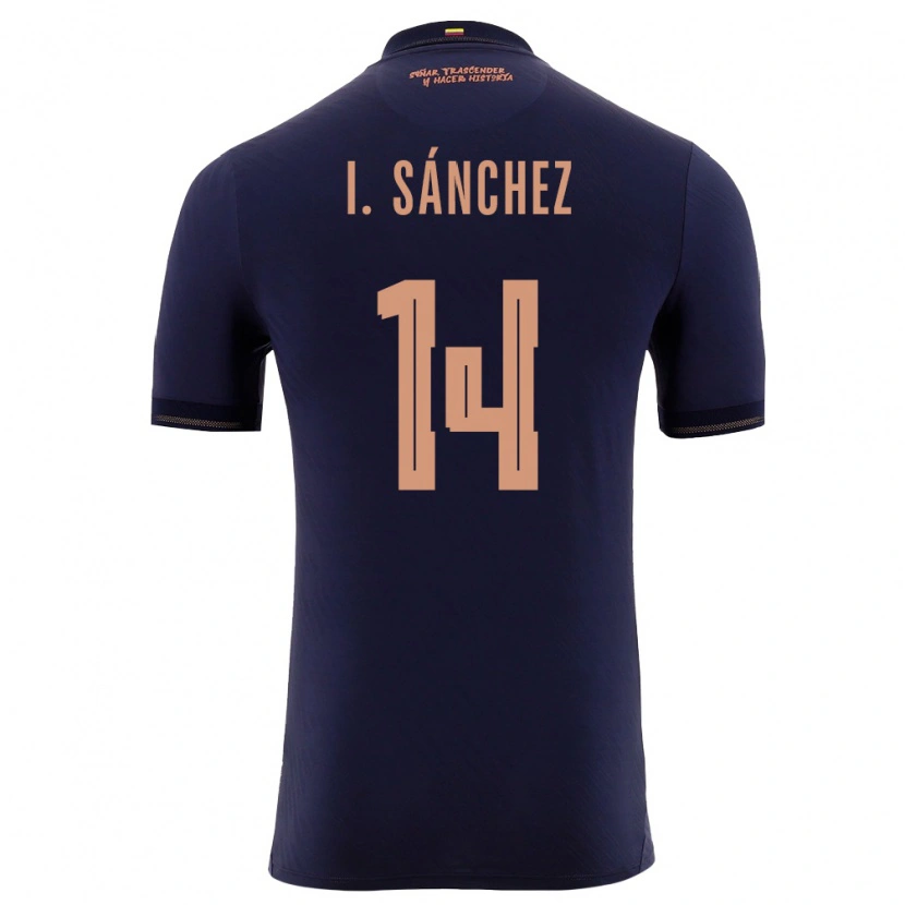 DanxenキッズエクアドルIsaac Sánchez#14紺 金アウェイシャツ26-28ジャージーユニフォーム