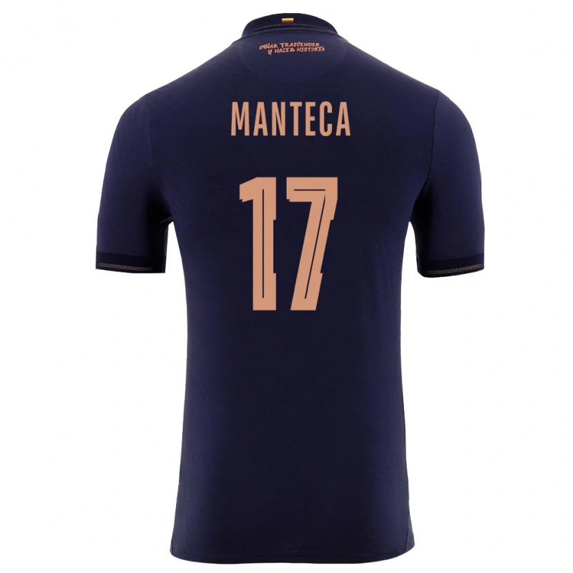 DanxenキッズエクアドルDemcy Manteca#17紺 金アウェイシャツ26-28ジャージーユニフォーム