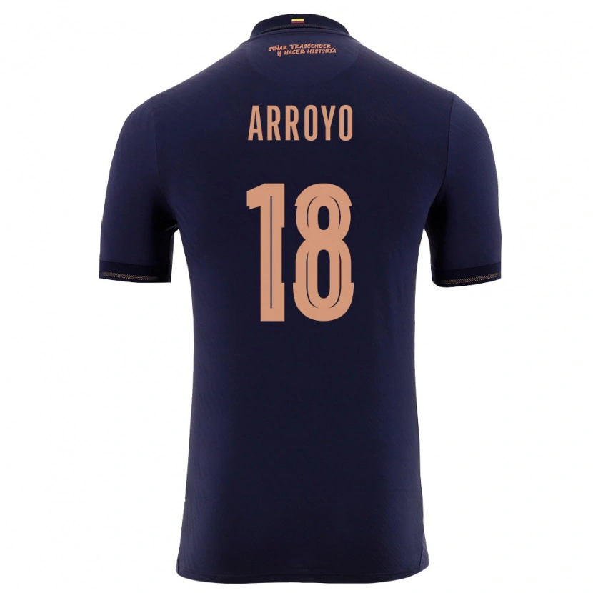 DanxenキッズエクアドルKeny Arroyo#18紺 金アウェイシャツ26-28ジャージーユニフォーム