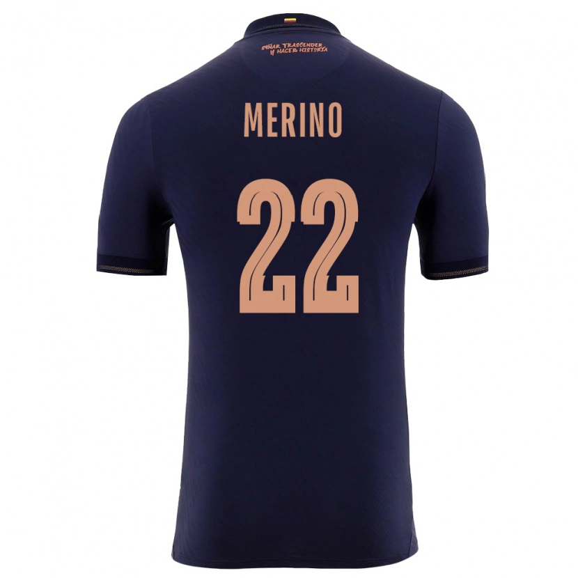 DanxenキッズエクアドルMatías Merino#22紺 金アウェイシャツ26-28ジャージーユニフォーム