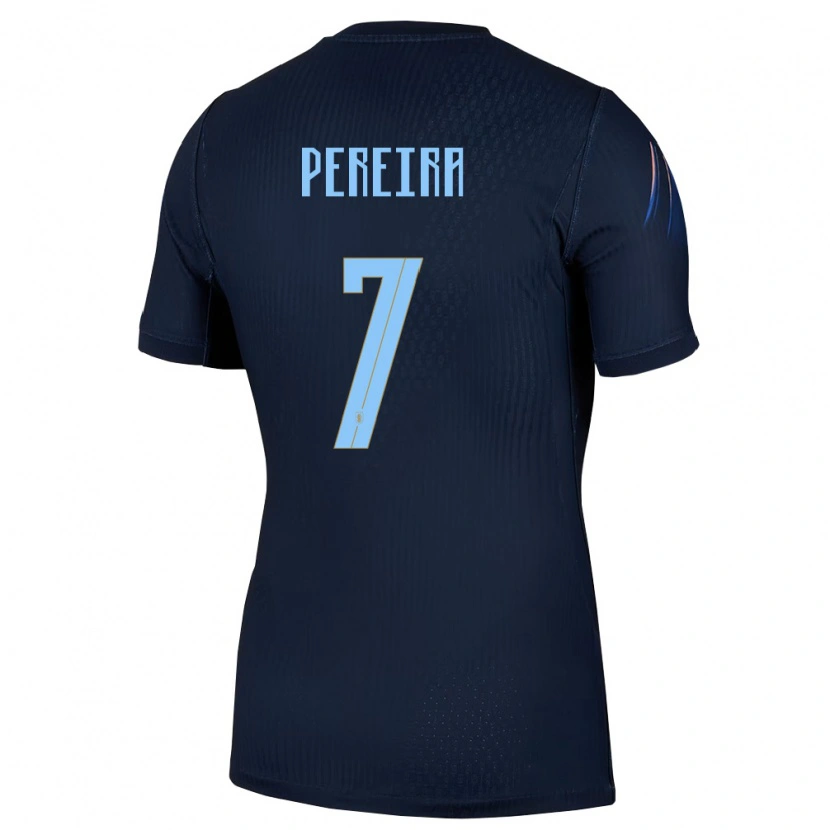DanxenキッズウルグアイBruno Pereira#7黒 青アウェイシャツ26-28ジャージーユニフォーム