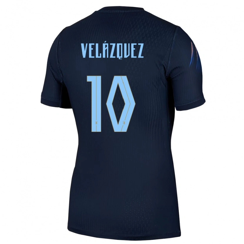 DanxenキッズウルグアイAlexander Velázquez#10黒 青アウェイシャツ26-28ジャージーユニフォーム
