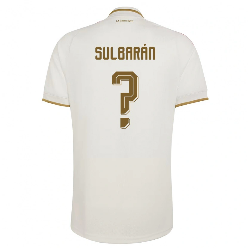 DanxenキッズベネズエラYerwin Sulbarán#0オフホワイト 黄アウェイシャツ26-28ジャージーユニフォーム
