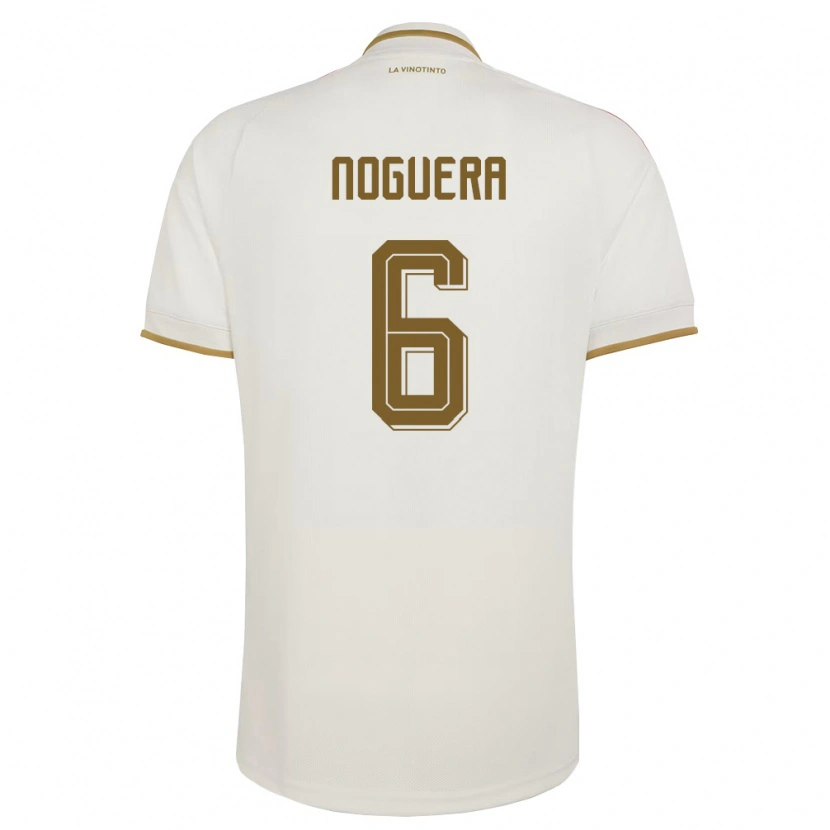 DanxenキッズベネズエラCarlos Noguera#6オフホワイト 黄アウェイシャツ26-28ジャージーユニフォーム