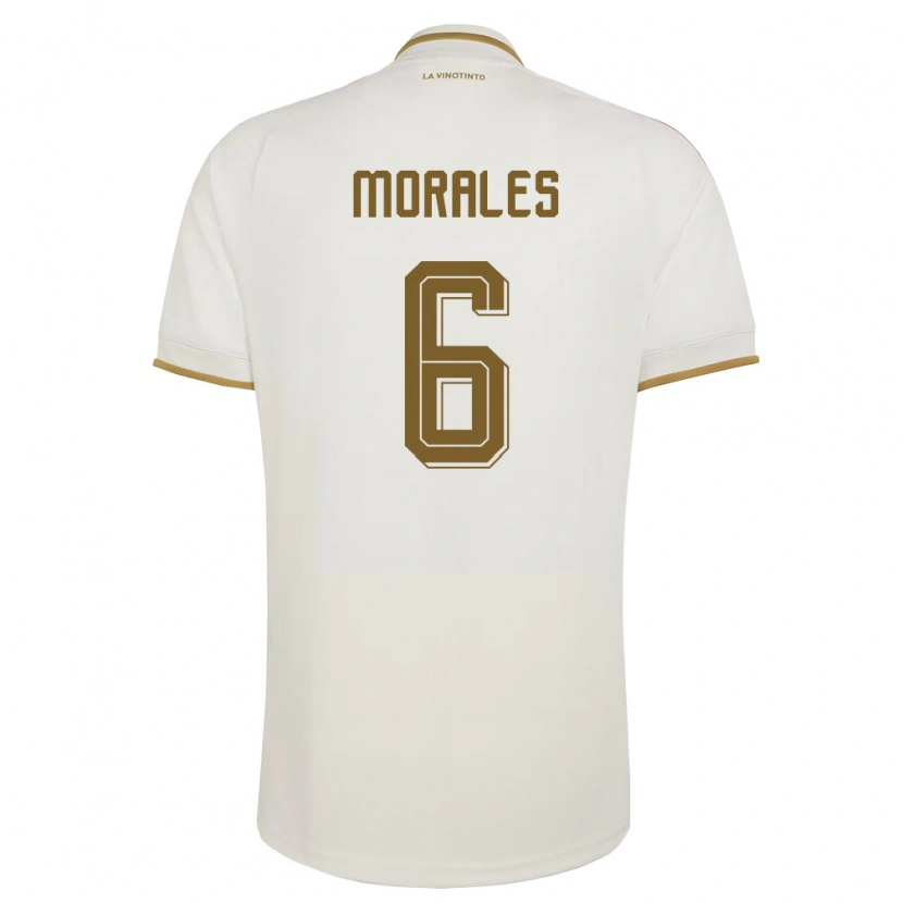 DanxenキッズベネズエラSebastian Morales#6オフホワイト 黄アウェイシャツ26-28ジャージーユニフォーム