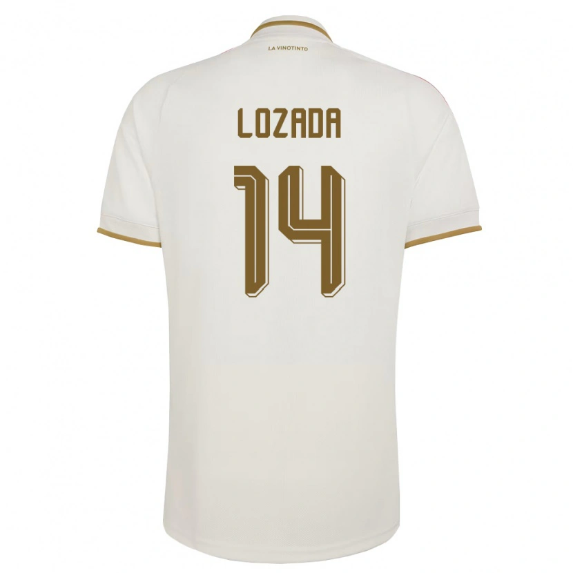 DanxenキッズベネズエラLeonardo Lozada#14オフホワイト 黄アウェイシャツ26-28ジャージーユニフォーム