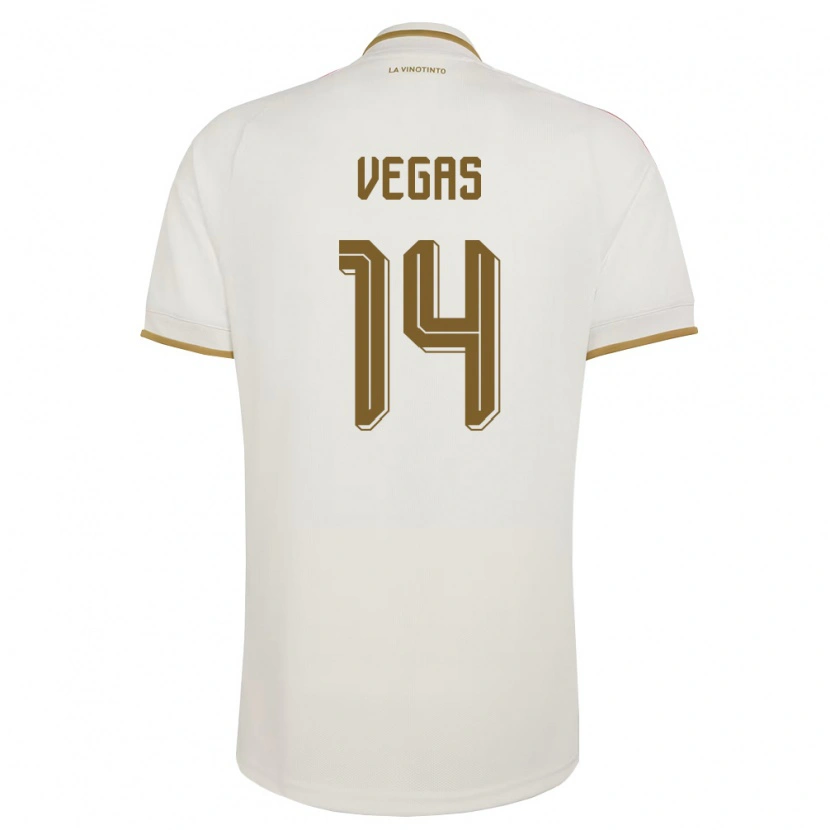 DanxenキッズベネズエラMiguel Vegas#14オフホワイト 黄アウェイシャツ26-28ジャージーユニフォーム