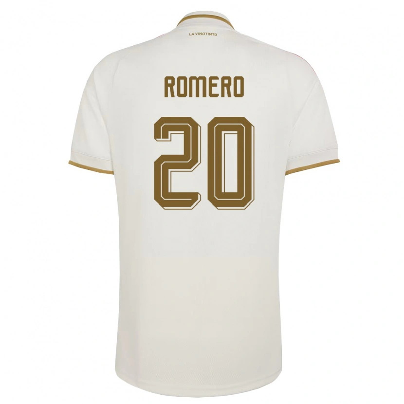 Danxenキッズベネズエラアンドレス・ロメロ#20オフホワイト 黄アウェイシャツ26-28ジャージーユニフォーム