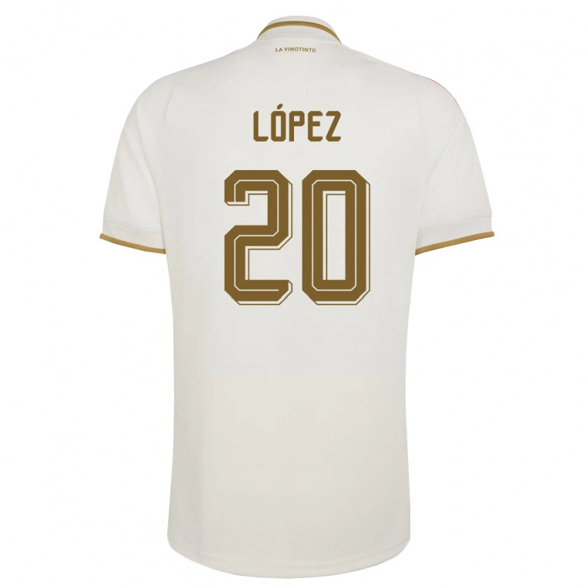 DanxenキッズベネズエラÁngel López#20オフホワイト 黄アウェイシャツ26-28ジャージーユニフォーム