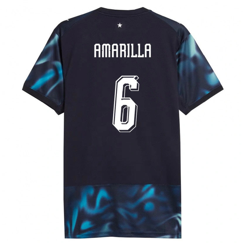 DanxenキッズパラグアイImanol Amarilla#6紺 空色アウェイシャツ26-28ジャージーユニフォーム