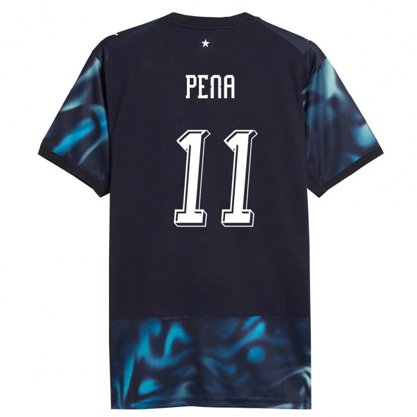 DanxenキッズパラグアイLiz Peña#11紺 空色アウェイシャツ26-28ジャージーユニフォーム