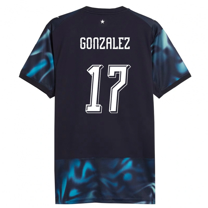 DanxenキッズパラグアイLourdes González#17紺 空色アウェイシャツ26-28ジャージーユニフォーム