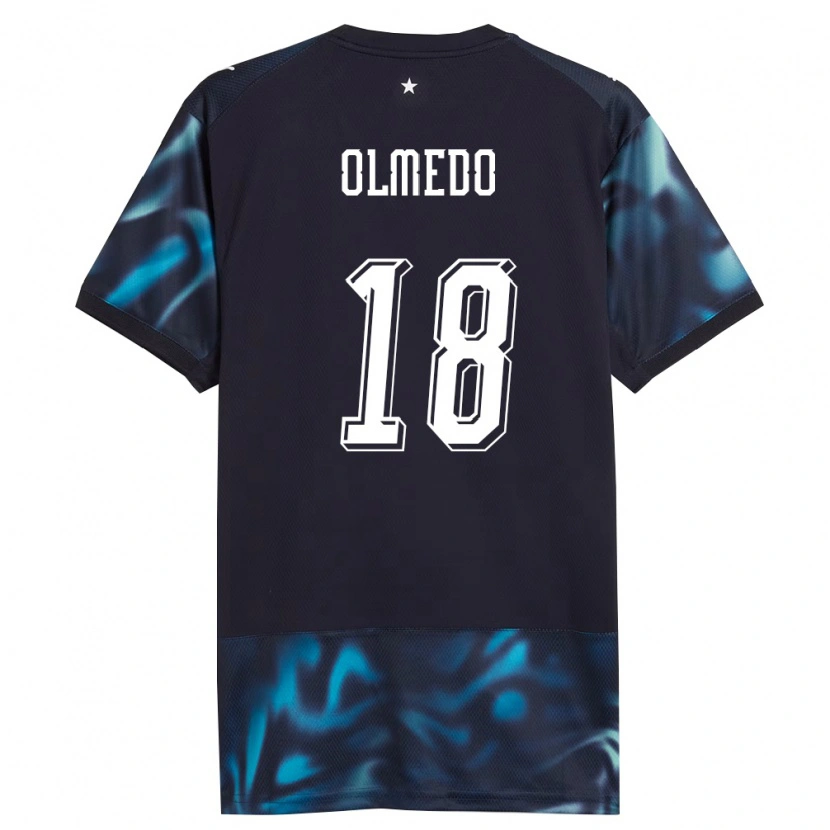 DanxenキッズパラグアイCesar Olmedo#18紺 空色アウェイシャツ26-28ジャージーユニフォーム