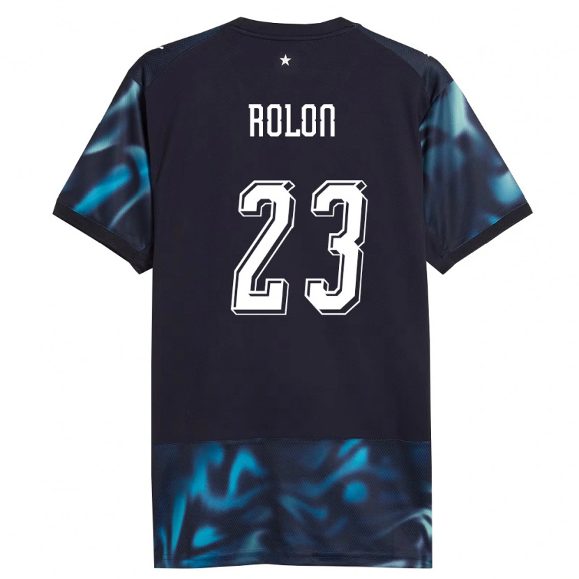 DanxenキッズパラグアイLuis Rolón#23紺 空色アウェイシャツ26-28ジャージーユニフォーム