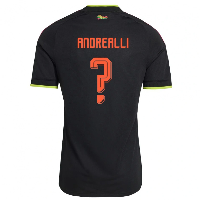 DanxenキッズペルーFrancesco Andrealli#0黒 黄 ピンクアウェイシャツ26-28ジャージーユニフォーム