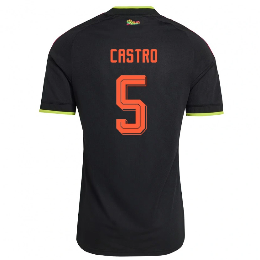 DanxenキッズペルーRosa Castro#5黒 黄 ピンクアウェイシャツ26-28ジャージーユニフォーム