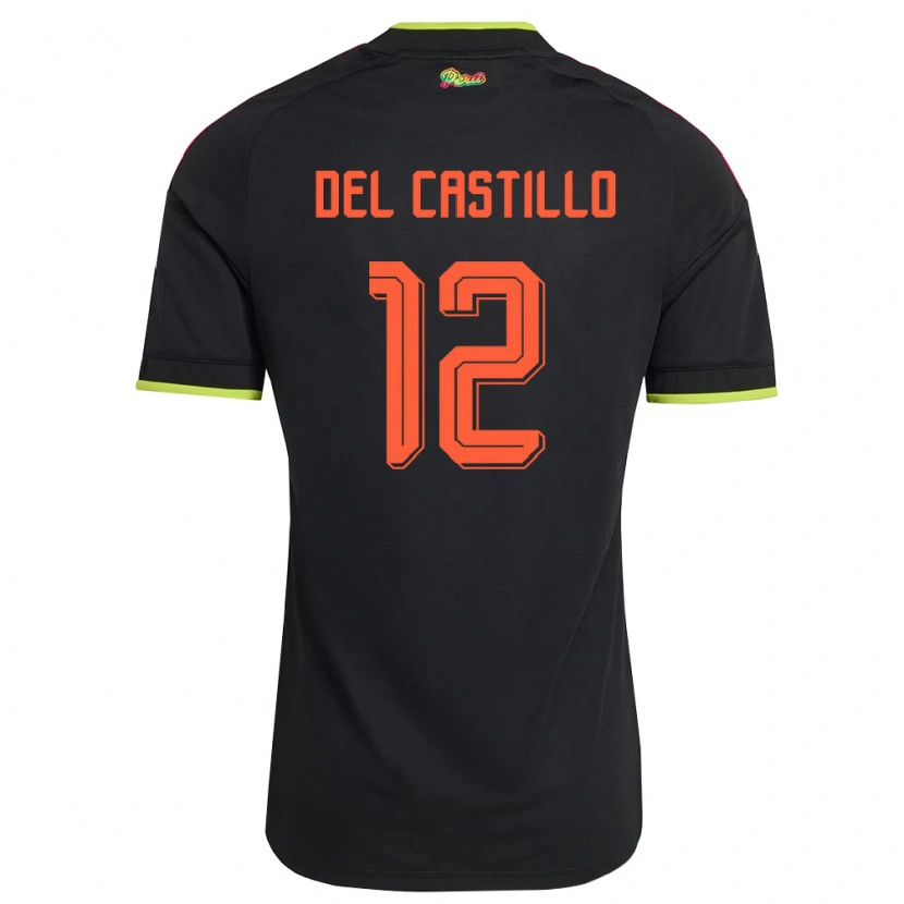 DanxenキッズペルーJesús Del Castillo#12黒 黄 ピンクアウェイシャツ26-28ジャージーユニフォーム