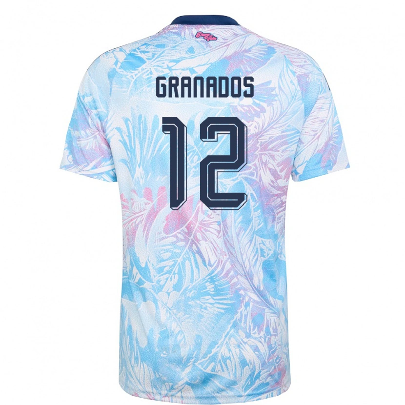 DanxenキッズコスタリカDan Granados#12空色 紺 ピンクアウェイシャツ26-28ジャージーユニフォーム