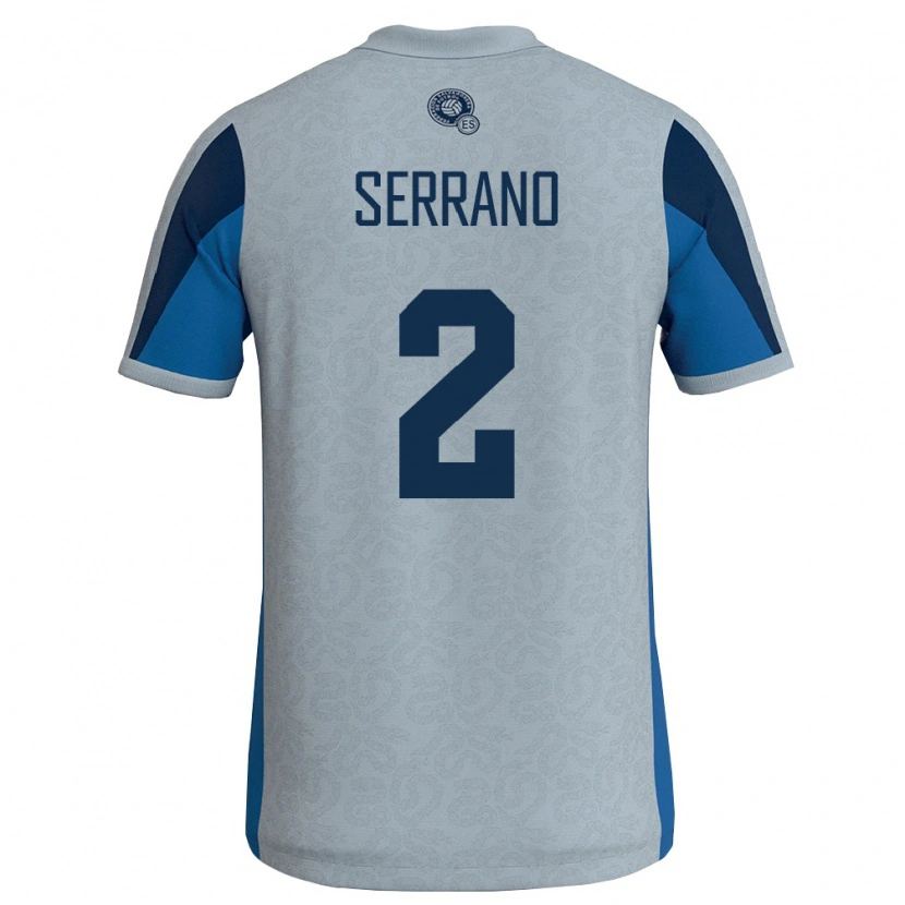 DanxenキッズエルサルバドルAlejandro Serrano#2白 空色アウェイシャツ26-28ジャージーユニフォーム