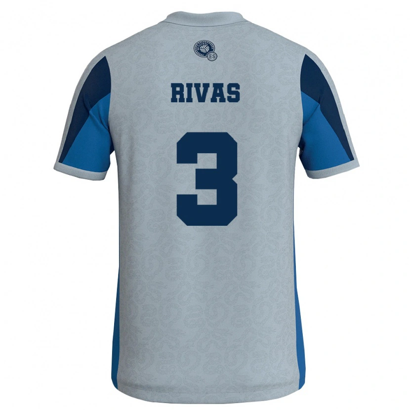 DanxenキッズエルサルバドルAndrés Rivas#3白 空色アウェイシャツ26-28ジャージーユニフォーム
