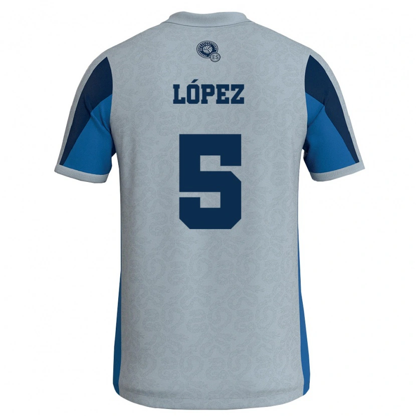 DanxenキッズエルサルバドルMaynor López#5白 空色アウェイシャツ26-28ジャージーユニフォーム