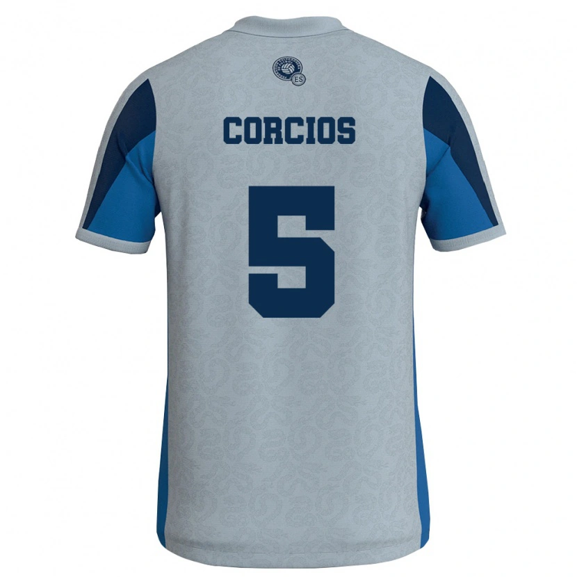 DanxenキッズエルサルバドルAllan Corcios#5白 空色アウェイシャツ26-28ジャージーユニフォーム