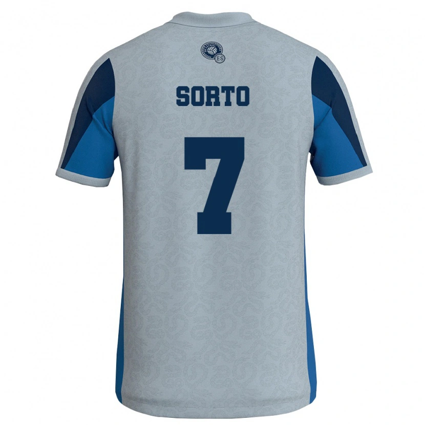 DanxenキッズエルサルバドルGabriel Sorto#7白 空色アウェイシャツ26-28ジャージーユニフォーム