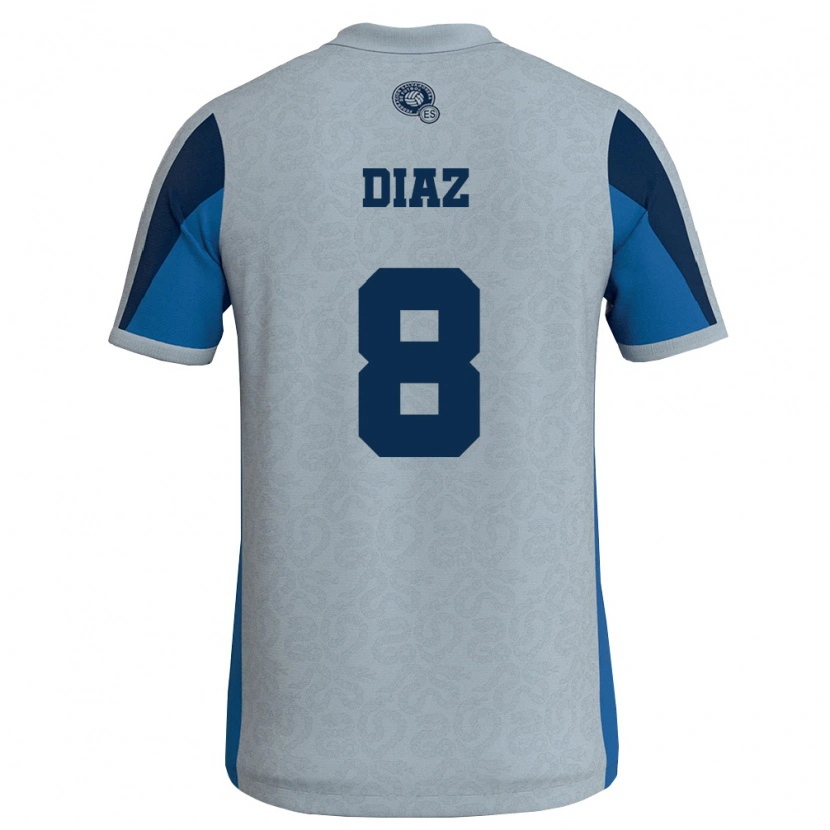 DanxenキッズエルサルバドルWilliam Diaz#8白 空色アウェイシャツ26-28ジャージーユニフォーム