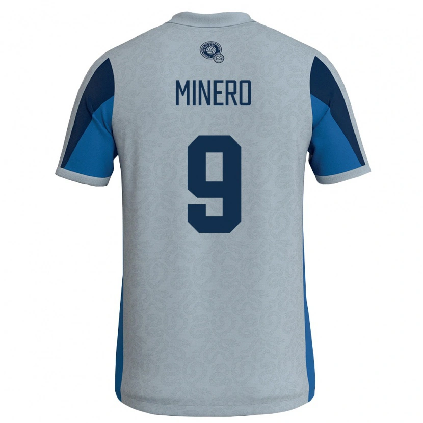 DanxenキッズエルサルバドルGabriel Minero#9白 空色アウェイシャツ26-28ジャージーユニフォーム