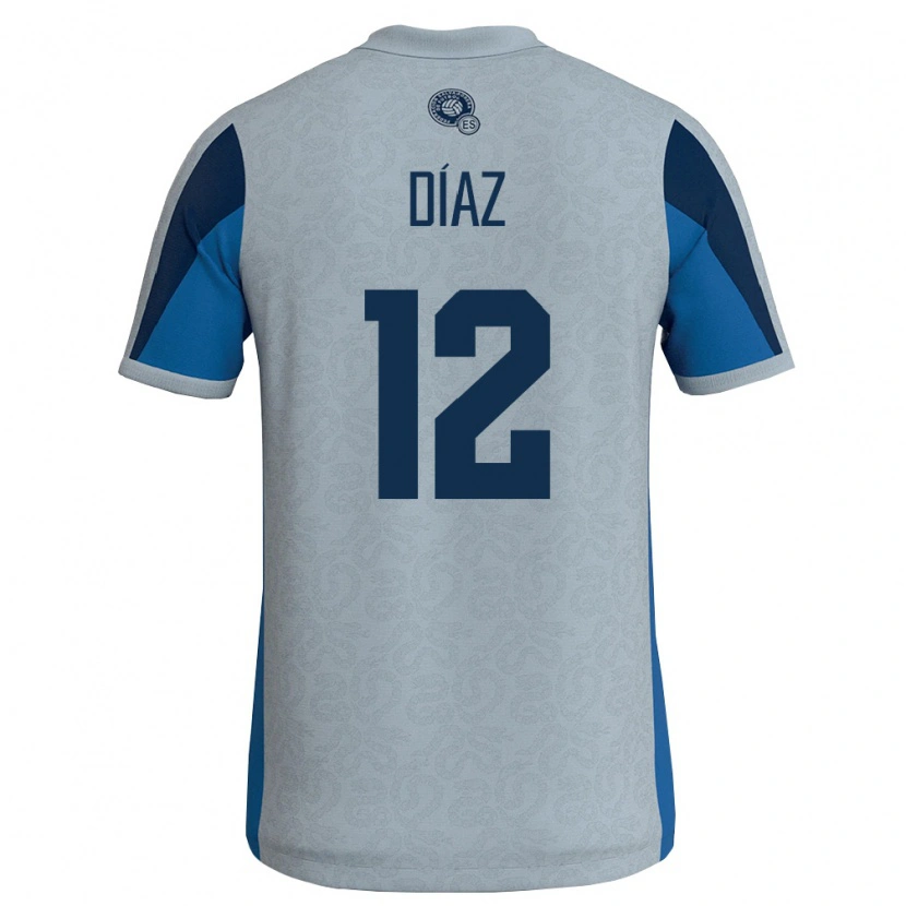 Danxenキッズエルサルバドルマルセロ・ディアス#12白 空色アウェイシャツ26-28ジャージーユニフォーム