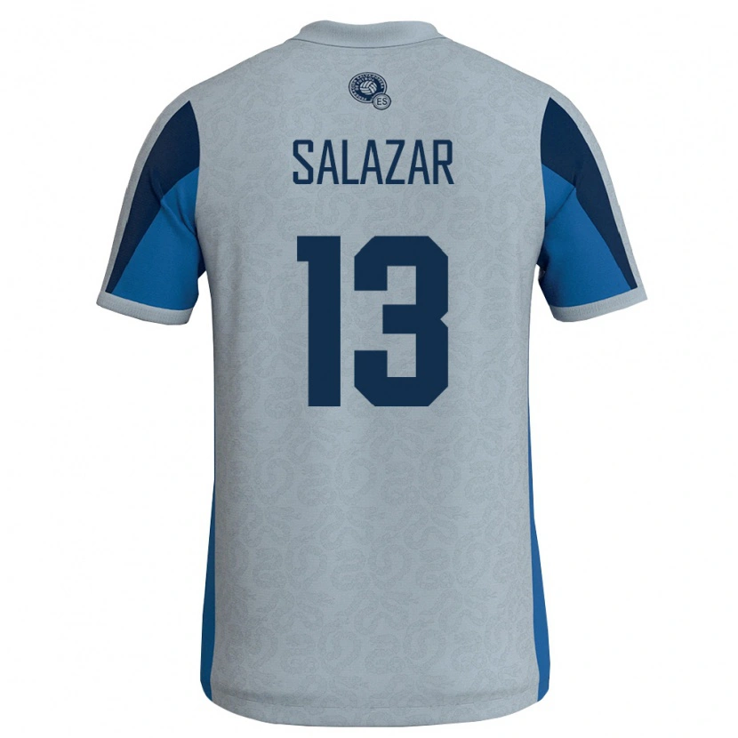 DanxenキッズエルサルバドルGiovanni Salazar#13白 空色アウェイシャツ26-28ジャージーユニフォーム