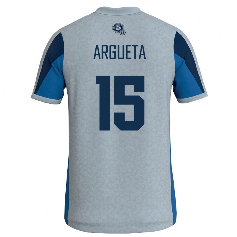 DanxenキッズエルサルバドルGermán Argueta#15白 空色アウェイシャツ26-28ジャージーユニフォーム