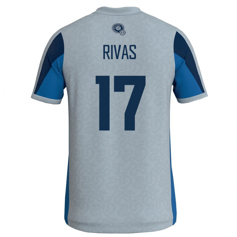 DanxenキッズエルサルバドルEduardo Rivas#17白 空色アウェイシャツ26-28ジャージーユニフォーム