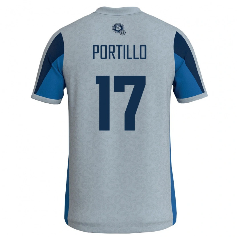 DanxenキッズエルサルバドルAnderson Portillo#17白 空色アウェイシャツ26-28ジャージーユニフォーム