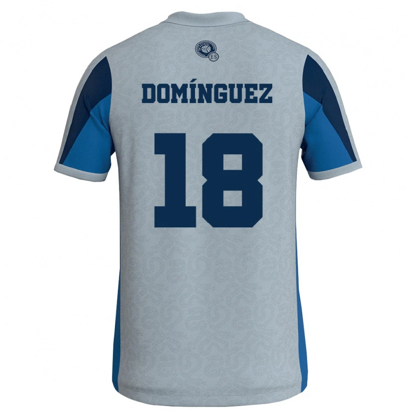 DanxenキッズエルサルバドルArturo Domínguez#18白 空色アウェイシャツ26-28ジャージーユニフォーム