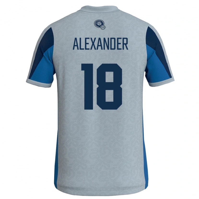 DanxenキッズエルサルバドルAlexander Aguilar#18白 空色アウェイシャツ26-28ジャージーユニフォーム